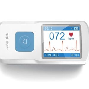 EMAY Portable ECG Monitor Record ECG & Heart Rate Compatible w/ Smartphone & PC